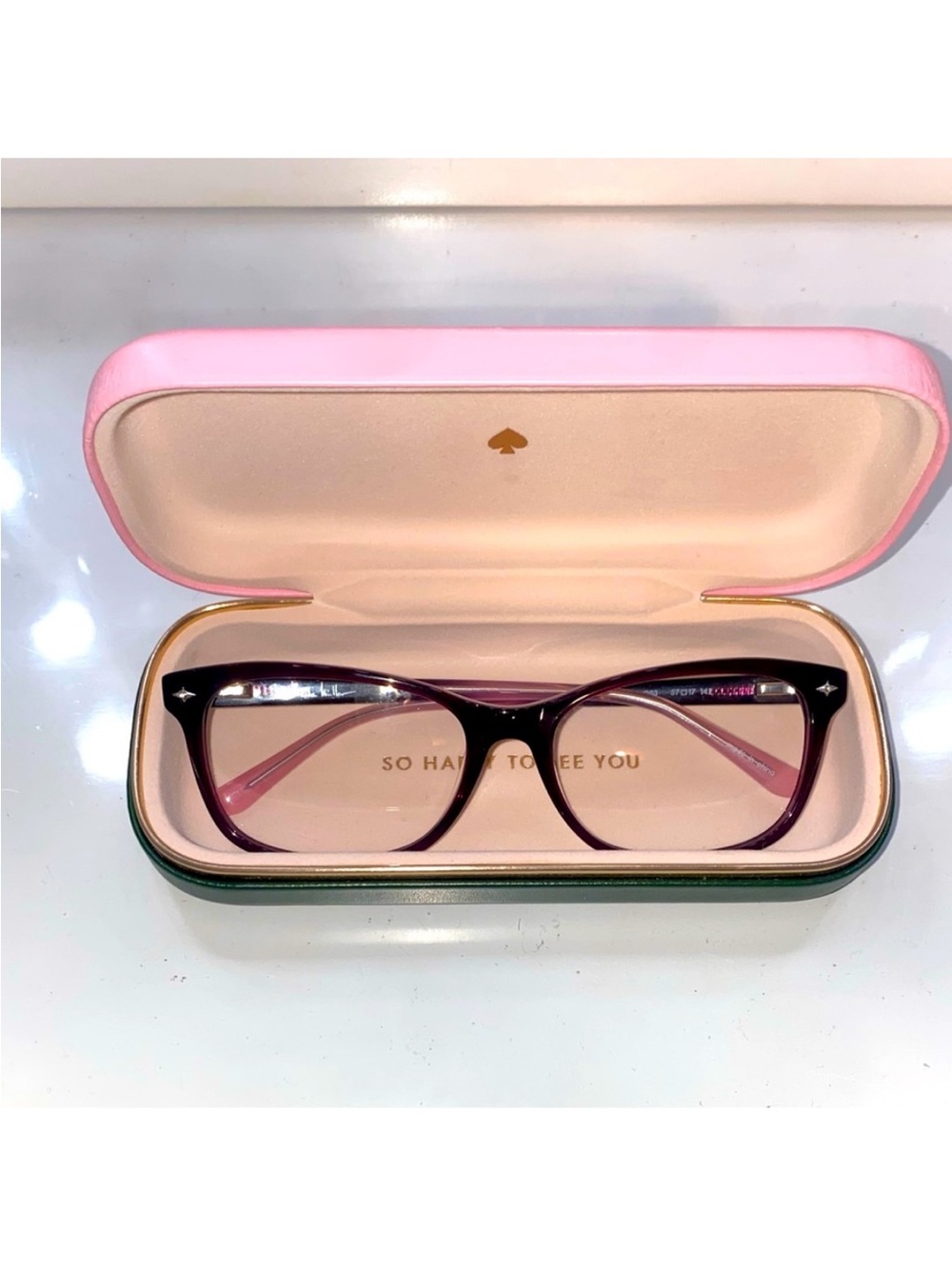 kate spade Purple and Pink Cat-Eye Optical Glasses